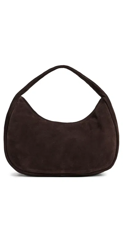 St Agni Suede Large Bon Bon Bag Coffee In Brown