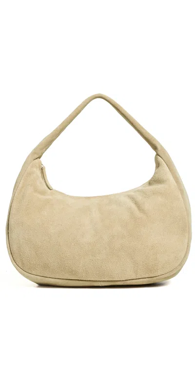 St Agni Suede Large Bon Bon Bag Rock In Brown
