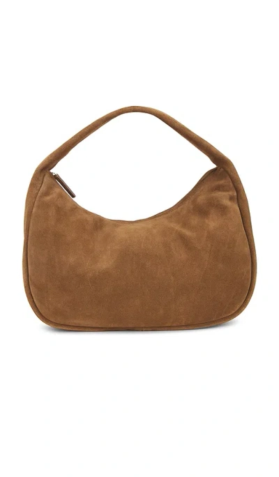 St Agni Suede Large Bon Bon Bag In Toffee