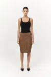 St Agni Suede Pencil Skirt