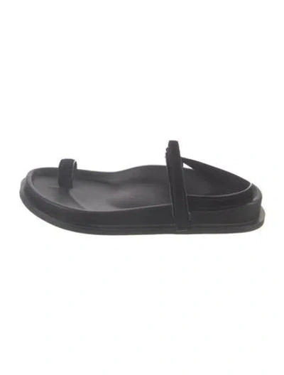 Pre-owned St Agni Suede Sandals In Black