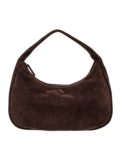Pre-owned St Agni Suede Shoulder Bag In Brown