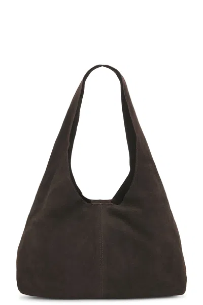St Agni Suede Soft Bag In Coffee