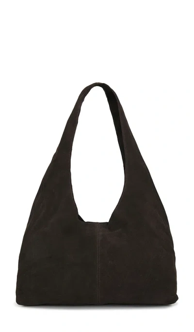 St Agni Suede Soft Bag In Coffee