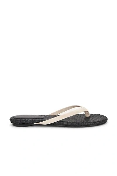 St Agni Suede Woven Flip Flop In Brown