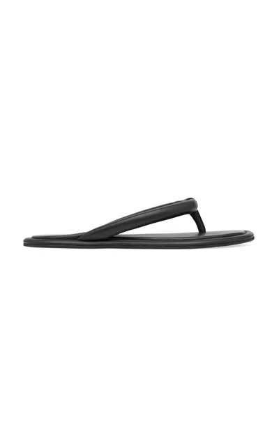 St Agni Sumi Leather Slides In Black