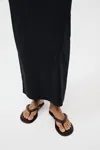 St Agni Leather Flip Flops In Chocolate