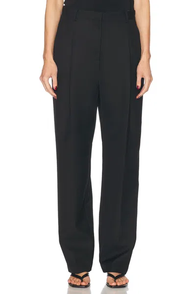 St Agni Tailored Pleat Pant In Black