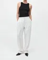 St Agni Tailored Pleat Pant In White