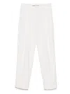 St Agni Tailored Pleat Pants In White