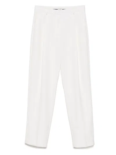 St Agni Tailored Pleat Pants In White