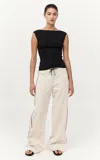 St Agni Tailored Track Pants In Ivory