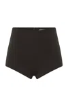 St Agni Tailored Wool-blend Briefs In Green