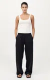 St Agni Tailored Wool-blend Pants In Black