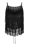 St Agni Tassel-detailed Silk Top