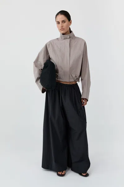 St Agni Technical Cotton Carpenter Jacket In Grey Stone