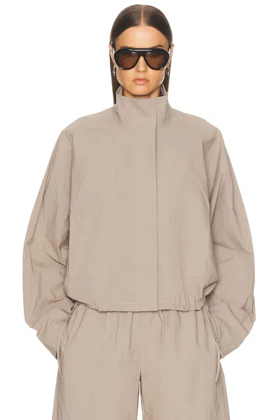 St Agni Technical Cotton Carpenter Jacket In Grey Stone