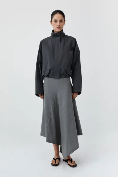 St Agni Technical Cotton Carpenter Jacket In Iron Glaze