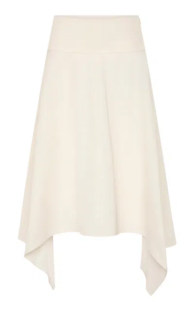 St Agni St. Agni Technical Cotton-blend Handkerchief Skirt In White