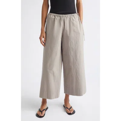St Agni St. Agni Technical Wide Leg Organic Cotton Blend Pants In Gray