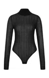St Agni Textured Knit Bodysuit In Black