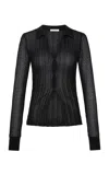 St Agni Textured Knit Cardigan In Black