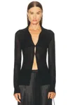 St Agni Textured Knit Shirt In Black