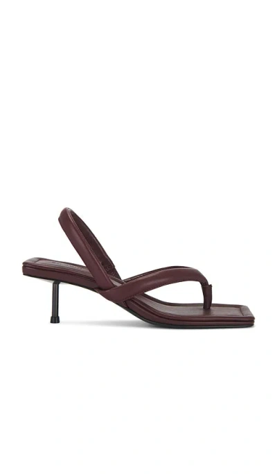 St Agni Thong Heel In Burgundy