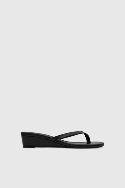 St Agni Thong Wedge In Black