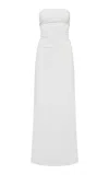 St Agni Tie-back Jersey Maxi Dress In Silver
