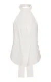 St Agni Tie-back Organic-cotton Halter Top