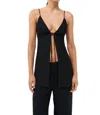 St Agni Tie Front Top In Black