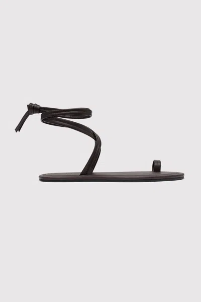 St Agni Tie Up Flat In Brown