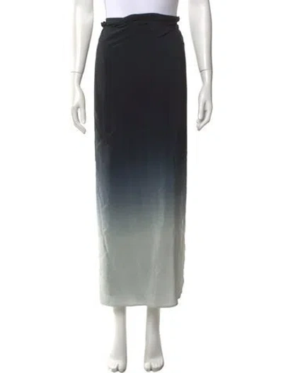 Pre-owned St Agni Tie-dye Print Long Skirt In Gray