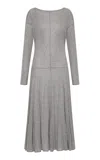 St Agni St. Agni Tissue Jersey Bateau Lyocell Dress In Gray