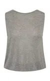 St Agni St. Agni Tissue Jersey Lyocell Top In Gray