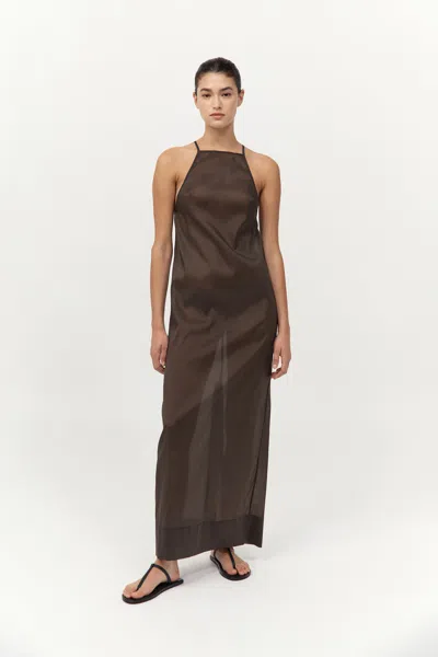 ST AGNI TRANSPARENT COLUMN DRESS