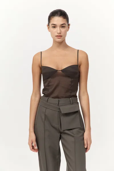 ST AGNI TRANSPARENT SILK CAMI