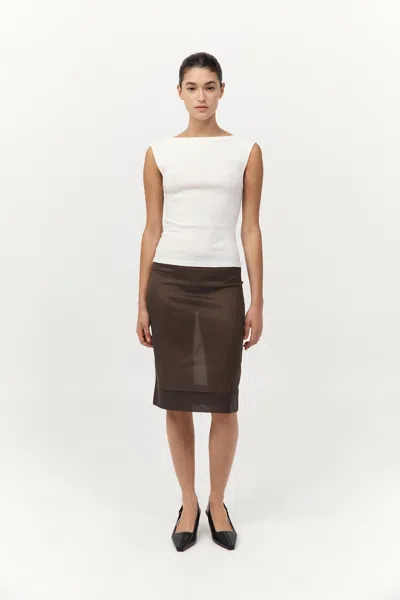 St Agni Semi-transparent Design Skirt In Black