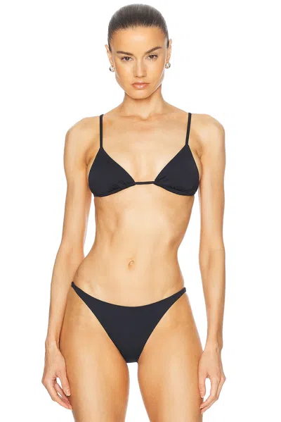 St Agni Triangle Bikini Top In Black