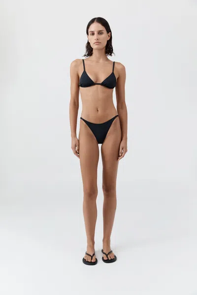 St Agni Triangle Bikini Top In Black