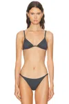 St Agni Triangle Bikini Top In Gray