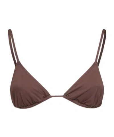 St Agni Triangle Bikini Top In Brown