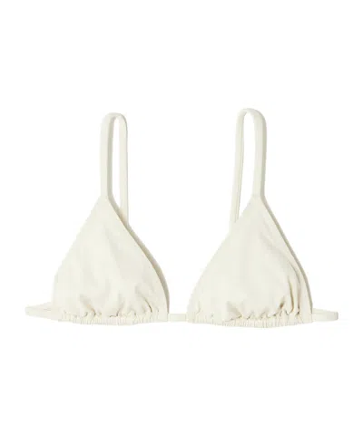 St Agni Triangle Bikini Top In White
