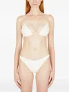 St Agni Triangle Fixed-strap Bikini In White
