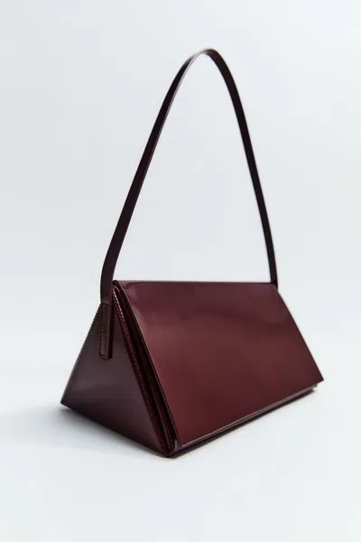 St Agni Triangle Origami Shoulder Bag In Purple