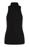 St Agni Turtleneck Wool-cashmere Top In Black