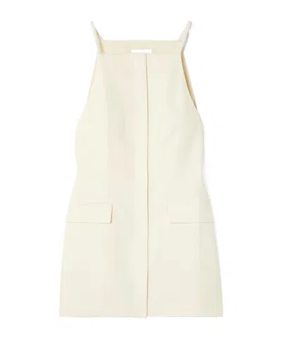St Agni Twill Mini Dress In White