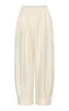 St Agni St. Agni Twill Silk Balloon Leg Pants In Nude