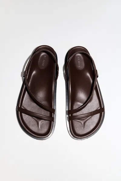 St Agni Twist Sandal In Chocolate
